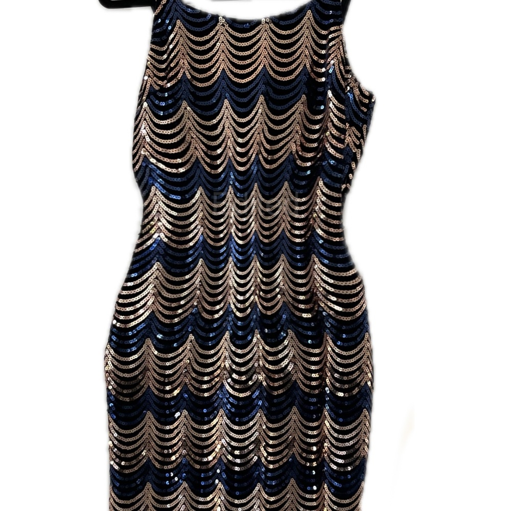 FALLING WATER SEQUIN / VELVET MIDI DRESS
